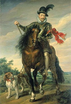 Knig Sigismund III. Wasa zu Pferd; Atelier / Werkstatt von Peter Paul Rubens (etwa 1624); Quelle: Wikimedia Commons, Herkunft/Fotograf: Henryk Wisner 