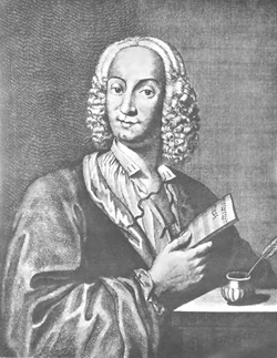 Antonio Vivaldi (Kupferstich von 
                        François Morellon la Cave; 1725) / Wikipedia.de